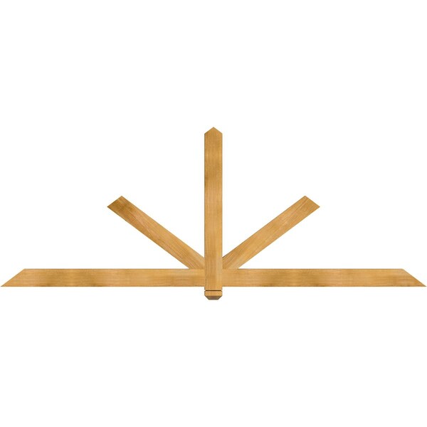 Ekena Millwork Kennewick Rough Sawn Timber Gable Bracket, Western Red Cedar, 96"W x 36"H x 2"D x 4"F, 9/12 Pitch GBW096X36X0204KEN00RWR - main